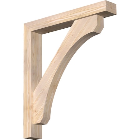 Ekena Millwork Legacy Block Smooth Bracket w/ Offset Brace, Douglas Fir, 5 1/2"W x 36"D x 40"H BKT0604X36X40LEC05SDF